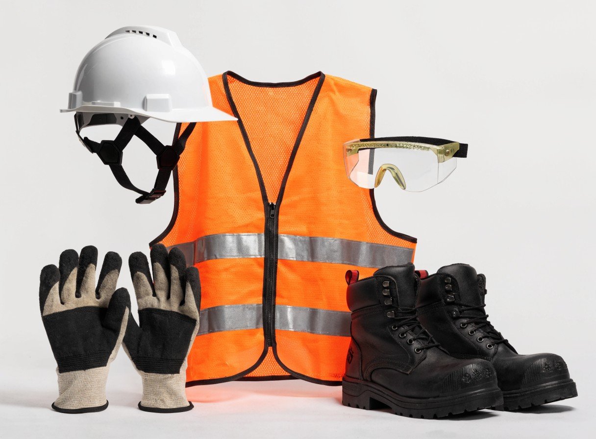 Industrial PPE Safety Kit - Helmet, Vest & Boots